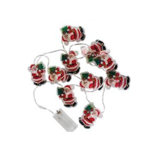 Christmas LED Santa Lights, Battery Operated, 2m